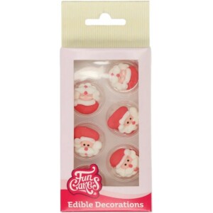 Βρώσιμα διακοσμητικά Santa Claus 12τεμ Funcakes