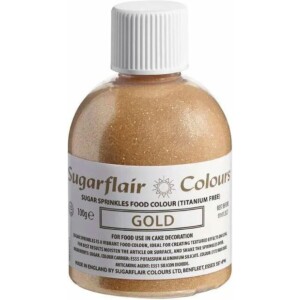 Sugar sprinkles ζάχαρη gold 100γρ Sugarflair
