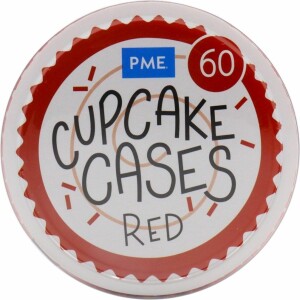 Alternative view of Θήκες cupcake κόκκινες 5cm 60τεμ PME