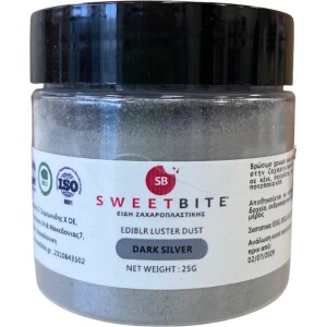 Χρώμα σκόνη ασημί dark silver 25γρ Sweetbite