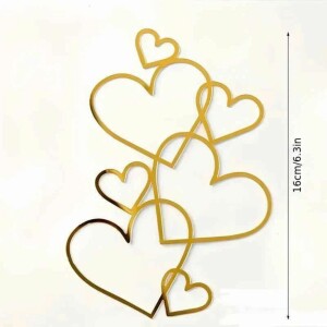 Alternative view of Topper καρδιές μικρές και μεγάλες 16 cm