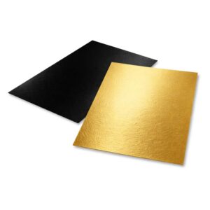 Δίσκοι χάρτινοι 30x40cm μαύρο χρυσό 10 κιλά