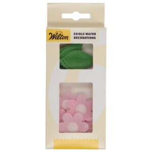 Βρώσιμα λουλούδια και φύλλα ροζ 11τεμ Wilton