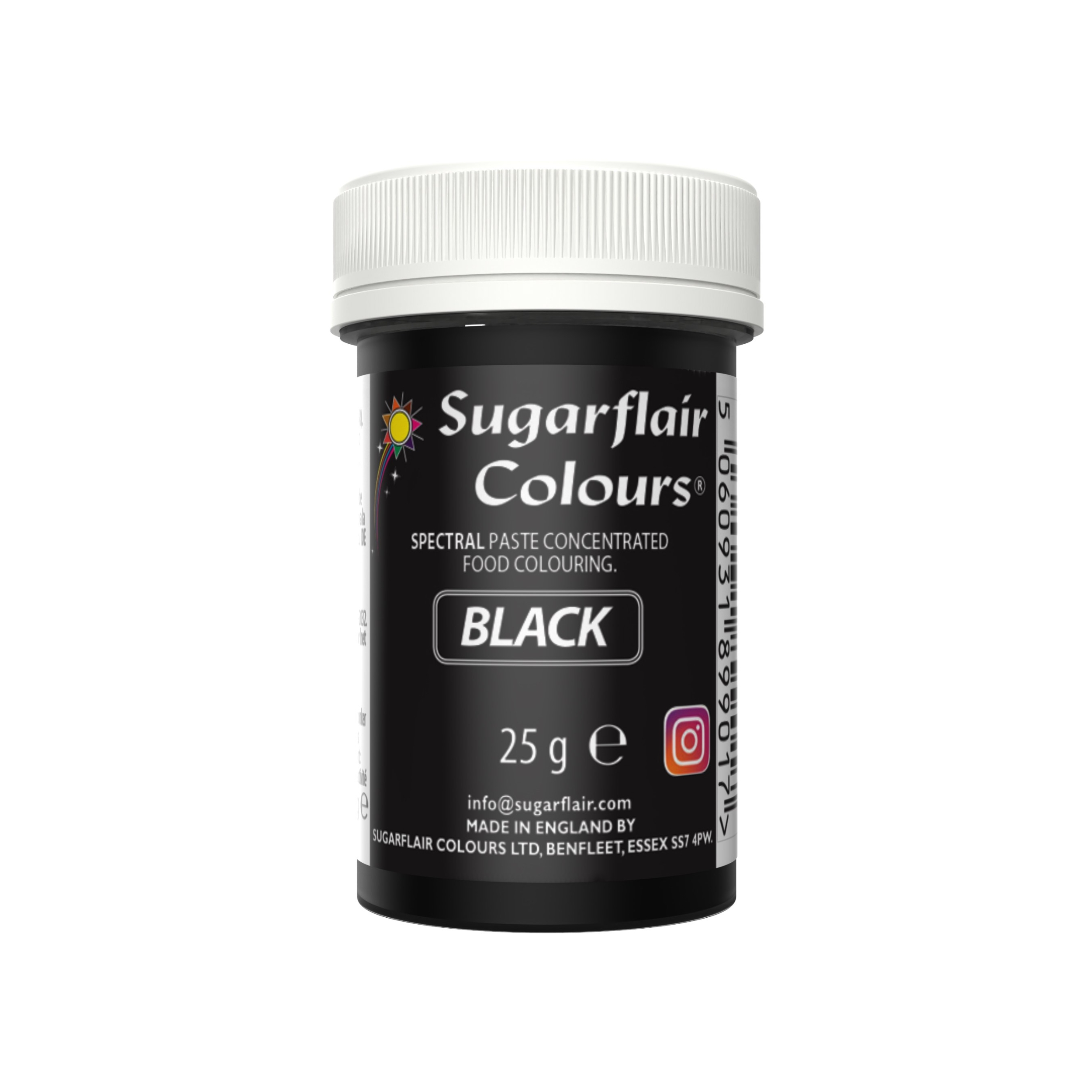 Χρώμα ζαχαροπλαστικής πάστα μαύρο 25γρ Sugarflair