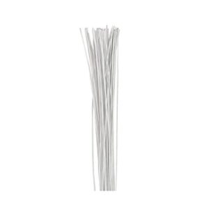 Σύρμα λευκό 20 gauge 40cm 50τεμ Decora