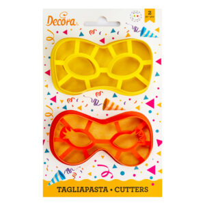 Κουπάτ μάσκες αποκριάτικες απλές 10cm 2τεμ Decora