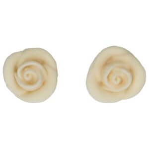 Alternative view of Τριαντάφυλλα λευκά από ζαχαρόπαστα 6τεμ Funcakes