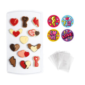 Καλούπι πλαστικό καρδιές love 3cm Decora
