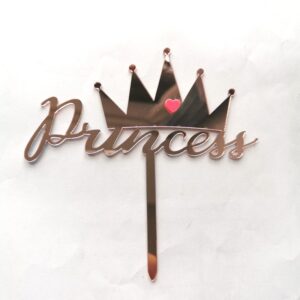 Topper κορώνα princess ροζ 11cm