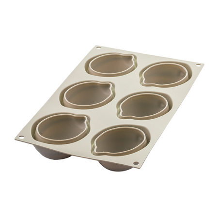 Φόρμα σιλικόνης λεμόνια 6τεμ 6 x 106 ml Silikomart - Image 2