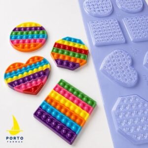 Καλούπι σοκολάτας διάφορα σχήματα pop it 8 τεμ Porto Formas