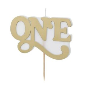 Κερί πλάκα One 3,8x6,5cm χρυσό PartyDeco