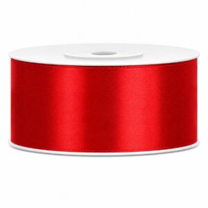 Κορδέλα σατέν κόκκινο 25mm 25m PatyDeco