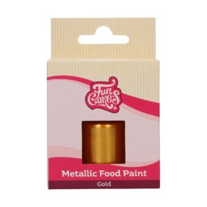 Χρώμα ζαχαροπλαστικής χρυσό metallic gold υγρό 30ml Funcakes