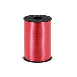 Κορδέλα πλαστική κόκκινη ματ 5mm 225m PartyDeco