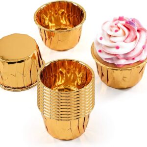 Alternative view of Θήκες cupcake σταθερές χρυσό 5cm 50τεμ