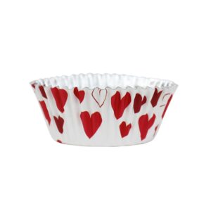 Alternative view of Θήκες cupcake με καρδιές κόκκινες 5cm 30τεμ PME