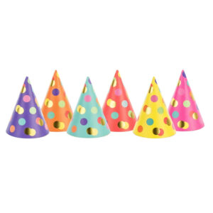 Καπελάκια πουά 6τεμ 16cm PartyDeco