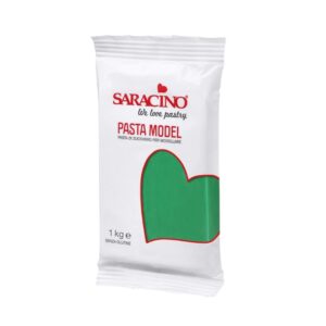 Ζαχαρόπαστα μοντελισμού πράσινο 1 κιλό Saracino b.b. 6/2026