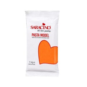 Ζαχαρόπαστα μοντελισμού πορτοκαλί 1 κιλό Saracino