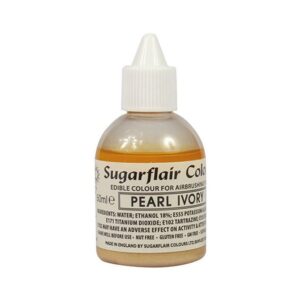 Χρώμα αερογράφου μεταλλιζέ ιβουάρ 60ml Sugarflair