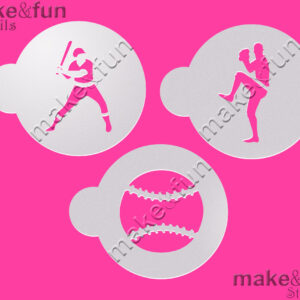 Στένσιλ baseball 6,5cm 3τεμ
