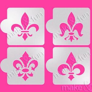 Στένσιλ Fleur de Lis 2 6,5cm 4τεμ
