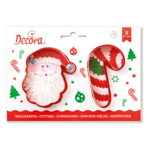 Κουπάτ Άγιος Βασίλης και γλυφιτζούρι 8cm Decora