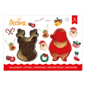 Κουπάτ Άγιος Βασίλης και τάρανδος 8cm Decora