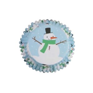 Θήκες cupcake με χιονάνθρωπο 5cm 30τεμ PME
