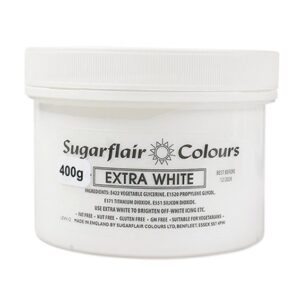 Χρώμα ζαχαροπλαστικής πάστα λευκό extra 400γρ Sugarflair