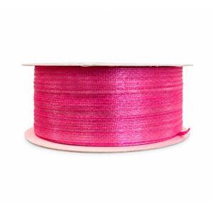 Κορδέλα σατέν ροζ rose 3mm 100m διπλής όψης