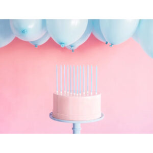 Alternative view of Κεριά γαλάζιο 14cm 12τεμ PartyDeco