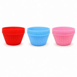 Θήκες ψησίματος για cupcake σιλικόνης 5τεμ