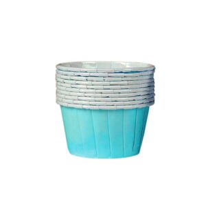 Θήκες cupcake σταθερές γαλάζιο 5cm 50τεμ