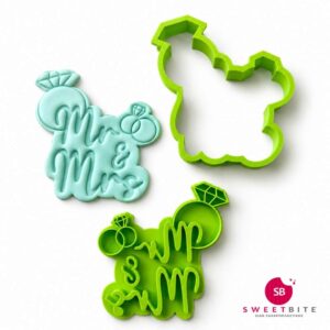 Κουπάτ mr & mrs με δαχτυλίδια και σφραγίδα 12x8,5cm