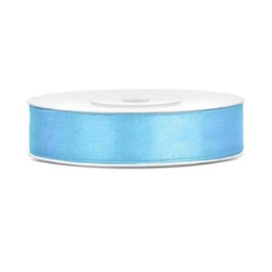 Κορδέλα σατέν γαλάζιο sky blue 12 mm 25 m μονής όψης PartyDeco