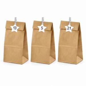 Alternative view of Σακουλάκια Advent calendar kraft 24 τεμ PartyDeco