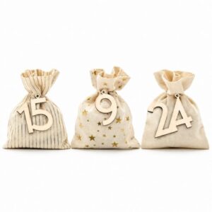 Πουγκάκια Advent calendar υφασμάτινα PartyDeco
