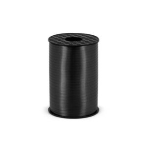 Κορδέλα πλαστική μαύρη ματ 5 mm 225 m PartyDeco