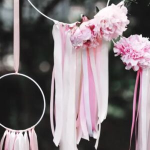 Alternative view of Κορδέλα σατέν ροζ powder ανοιχτό 25 mm 25 m PartyDeco