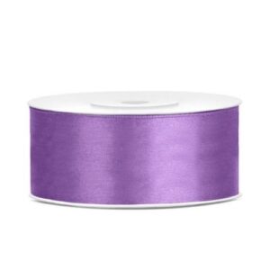 Κορδέλα σατέν λιλά lavender 25 mm 25 m PartyDeco
