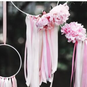 Alternative view of Κορδέλα σατέν ροζ ανοιχτό 25 mm 25 m PartyDeco